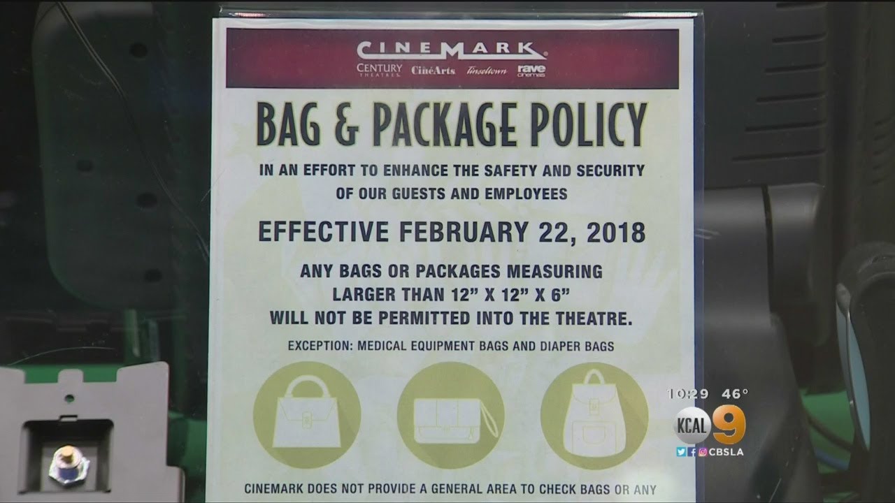 Citing Security Concerns, Cinemark Bans Big Bags At Theatres YouTube