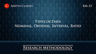 RM-32 | Nominal, Ordinal, Interval and Ratio Data