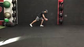 Split Stance Anti-rotation wall ball
