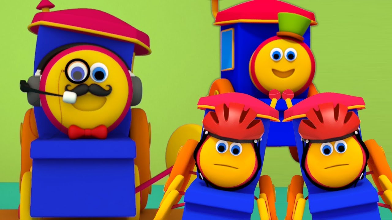 cinco pequenos bebês | bob o trem | rima de berçário | pulando na cama rima | Bob Five Little Babies