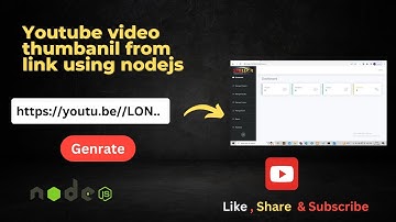 generate youtube video thumbnail from link using nodejs | youtube thumbnail from nodejs  #thumbnail