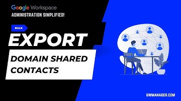 Export Domain Shared Contacts with GW Manager