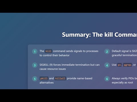 🔥 Linux Kill Command Tutorial: Terminate Processes Like a Pro!
