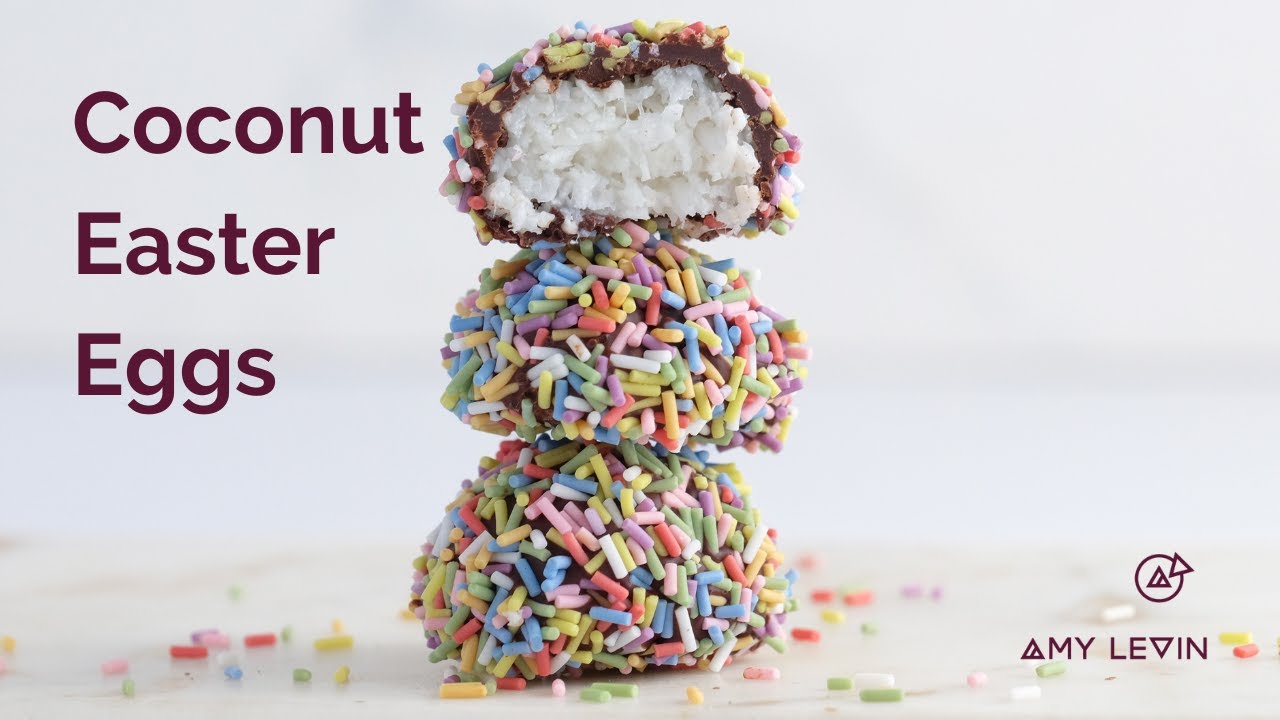 How to Make Vegan Coconut Easter Eggs with Sticky Bounty Filling