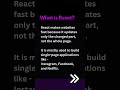 What is React in 30 Seconds ⚛️ | React Explained Fast