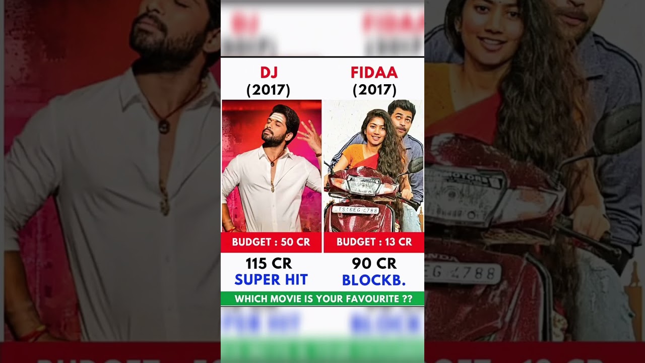 DJ vs FIDAA || Total box office collection || Movie collection 