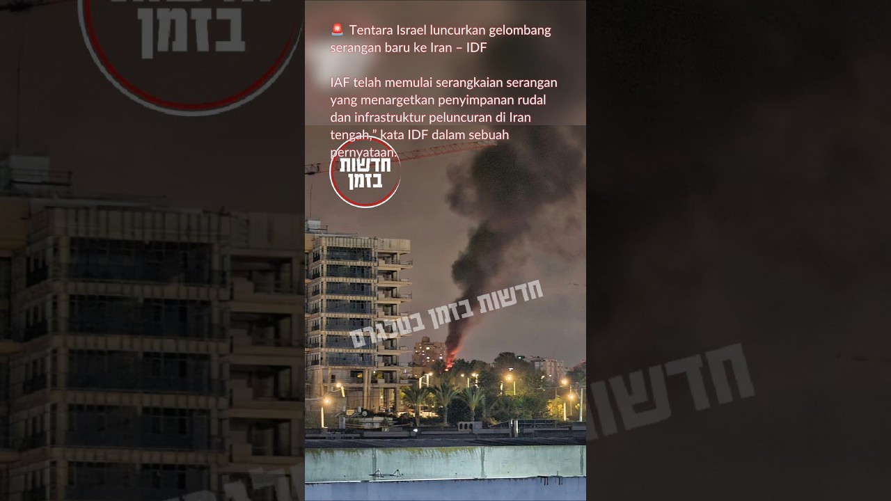 Serangan Pendudukan Israel di sebiah gedung di Iran. 