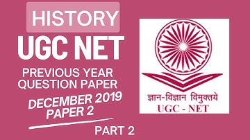 UGC NET HISTORY DECEMBER 2019 PAPER 2 part 2 #ugcnet #ugcnetjrf #pyqseries#history