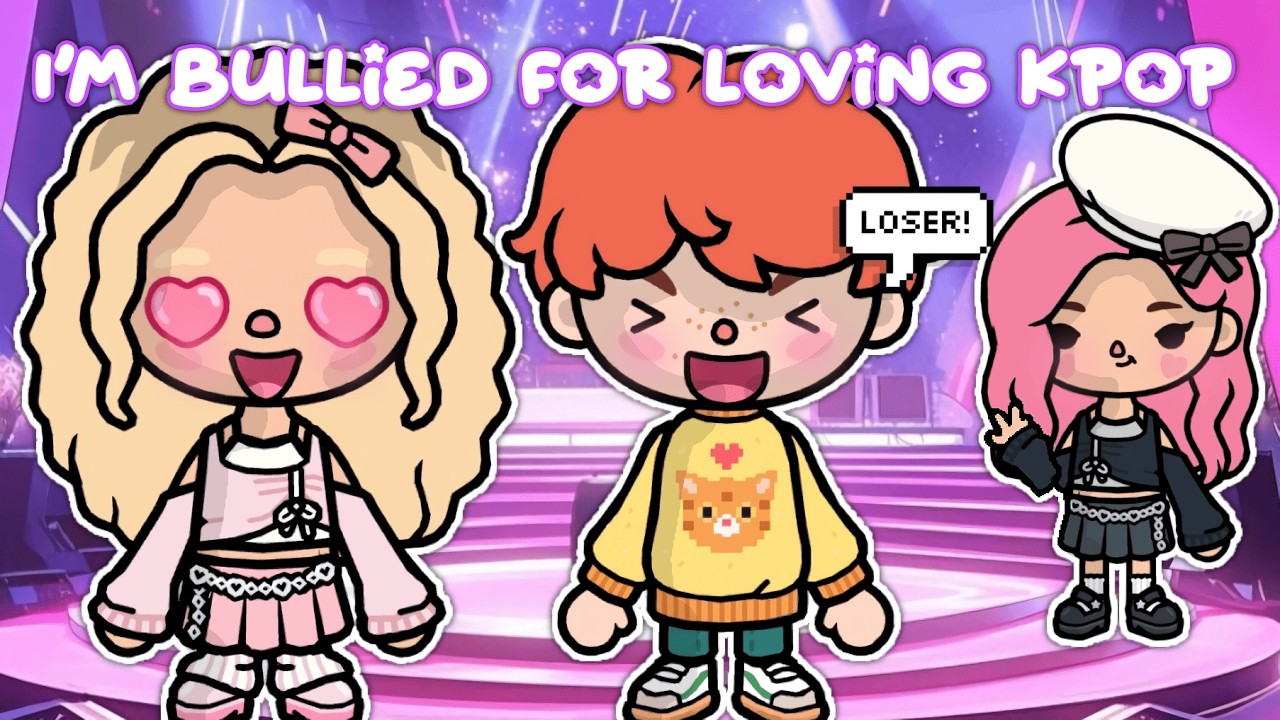BULLIED for LOVING K-POP 🖤💜 || *WITH VOICE* 🎙️|| Toca Boca TikTok Roleplay 🩵🌈