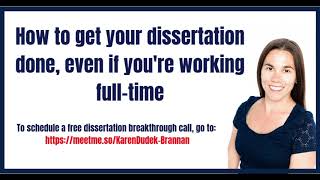 How to get your dissertation done, even if you're working full-time