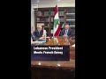 Lebanese President Meets French Envoy