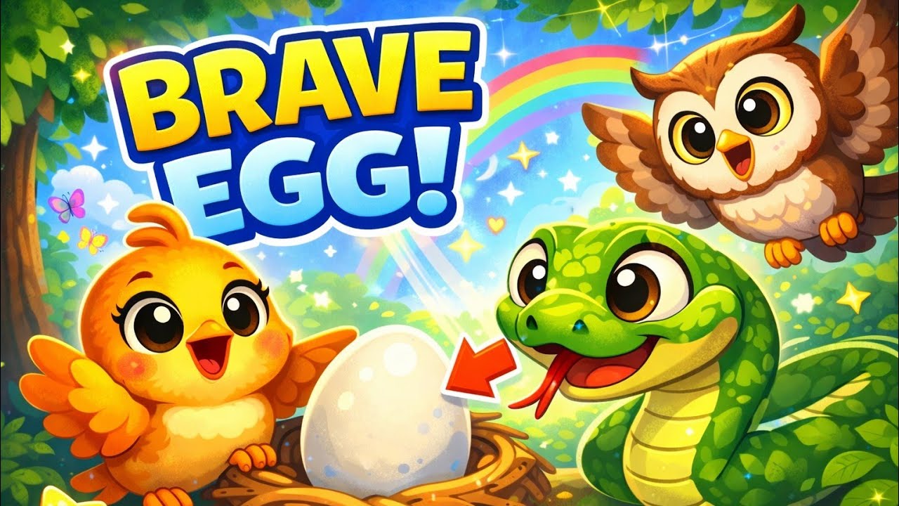 The story of the little bird and the naughty snake: 💚💚💚🦗