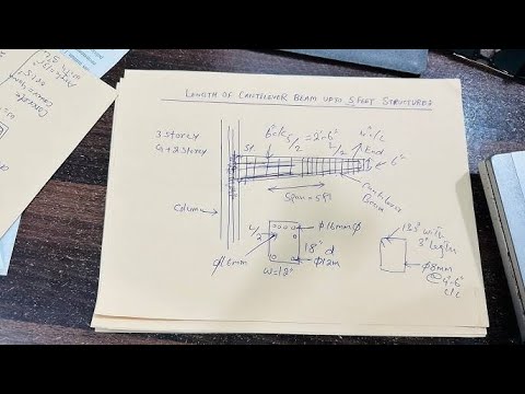 Five Feet Span of cantilever Beam Structural design