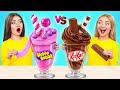 風船ガムvsチョコレートフードチャレンジ | 驚くべきことにらしいキッチンレシピ Choco DO