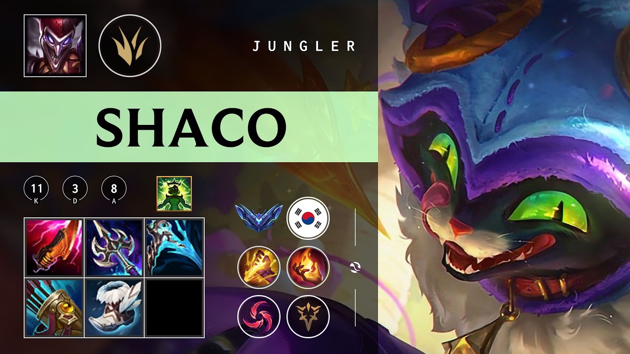 Shaco Jungle vs Lee Sin - KR Diamond Patch 26.03