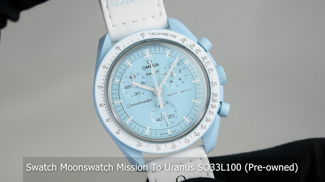 Swatch Moonswatch Mission To Uranus SO33L100 (Pre-owned) - YouTube