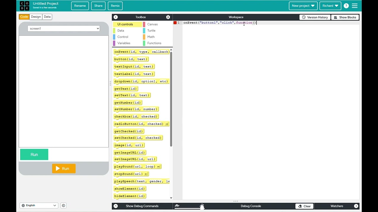 How to make a coding app in code.org App Lab
