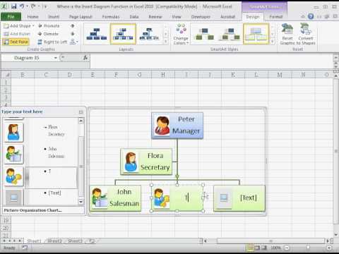 The Hierarchy Diagram Function in Excel 2010 - YouTube