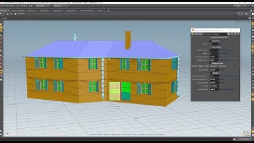 procedural house Houdini + Substance painter