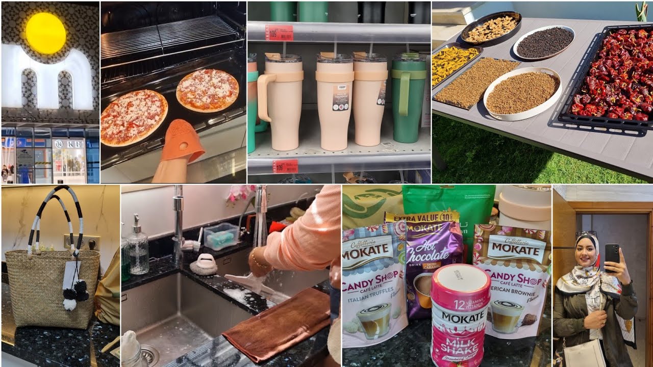 روتيني اليومي⬆️طريقتي فتنضيف العطرية غادي تصدمو‼️وأخييرا لقيتو🥤عشيوة خفيفة🍕أفكار غتنفعكم✅️مشترياتي🛒