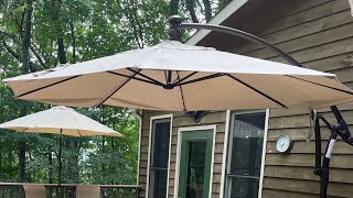 How to take down and set up a large outdoor umbrella