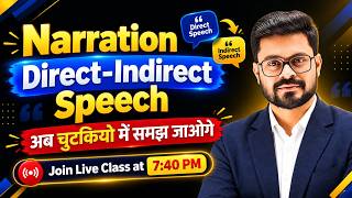 Direct And Indirect Speech In English - Narration In English Grammar English Speaking Practice