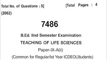Teaching of Life Science | Pedagogy of Science | HPU B.Ed 2nd Semester