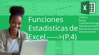 Excel - Funciones estadísticas (Como usar #min #max #stdev.s #cuartil.inc #coefrango #rango #) P.4