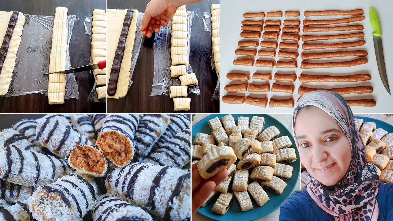 حلويات العيد 2022📢أسهل واسرع وألد 2 حلويات بدون طابع كمية كتيرة دفعة واحدة 💪🏻 (حلويات)