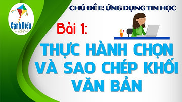 TIN HỌC 5 - CÁNH DIỀU | CHỦ ĐỀ E | BÀI 1: THỰC HÀNH CHỌN VÀ SAO CHÉP KHỐI VĂN BẢN
