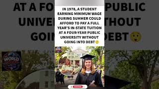 COLLEGE USED TO COST A SUMMER JOB🎓💔#College#StudentDebt#Tuition#University#History#Trending#Viral