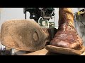 Lucchese Ostrich Boots Resole #luccheseboots #westernboots #cowboyboots #cowgirlboots #bootrepair 
