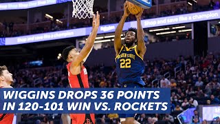 Andrew Wiggins goes off for 36 points in Warriors' 120-101 win over Rockets | NBC Sports Bay Area
