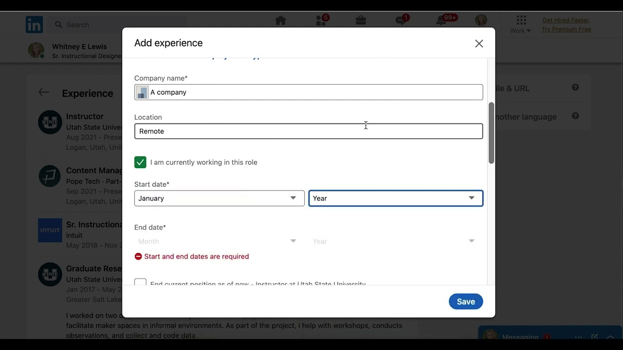 YouTube player
