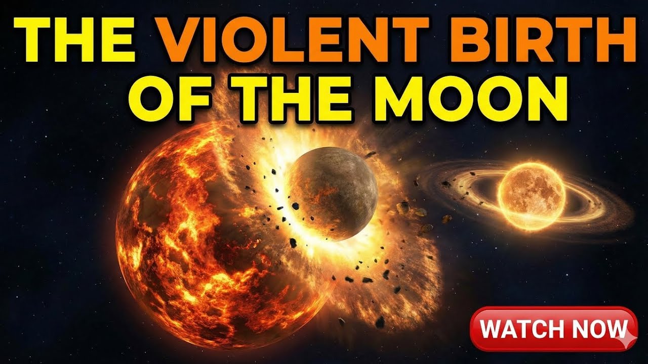 Tha violent birth of tha moon. Moon evolution 🌙