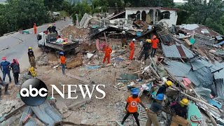 Tropical depression hampers search and rescue efforts after Haiti earthquake