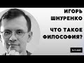 Игорь Шнуренко - Что такое философия?