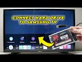 Samsung smart tv how to connect your hard drive  ssd