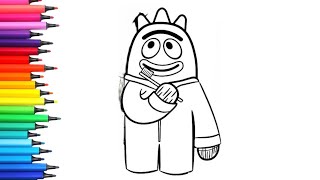 Yo Gabba Gabba Drawing Painting Coloring For Kids and Toddlers - Child Art Yo Gabba Gabba