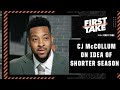 CJ McCollum explains how the NBAPA is discussing a potential shortened season | First Take