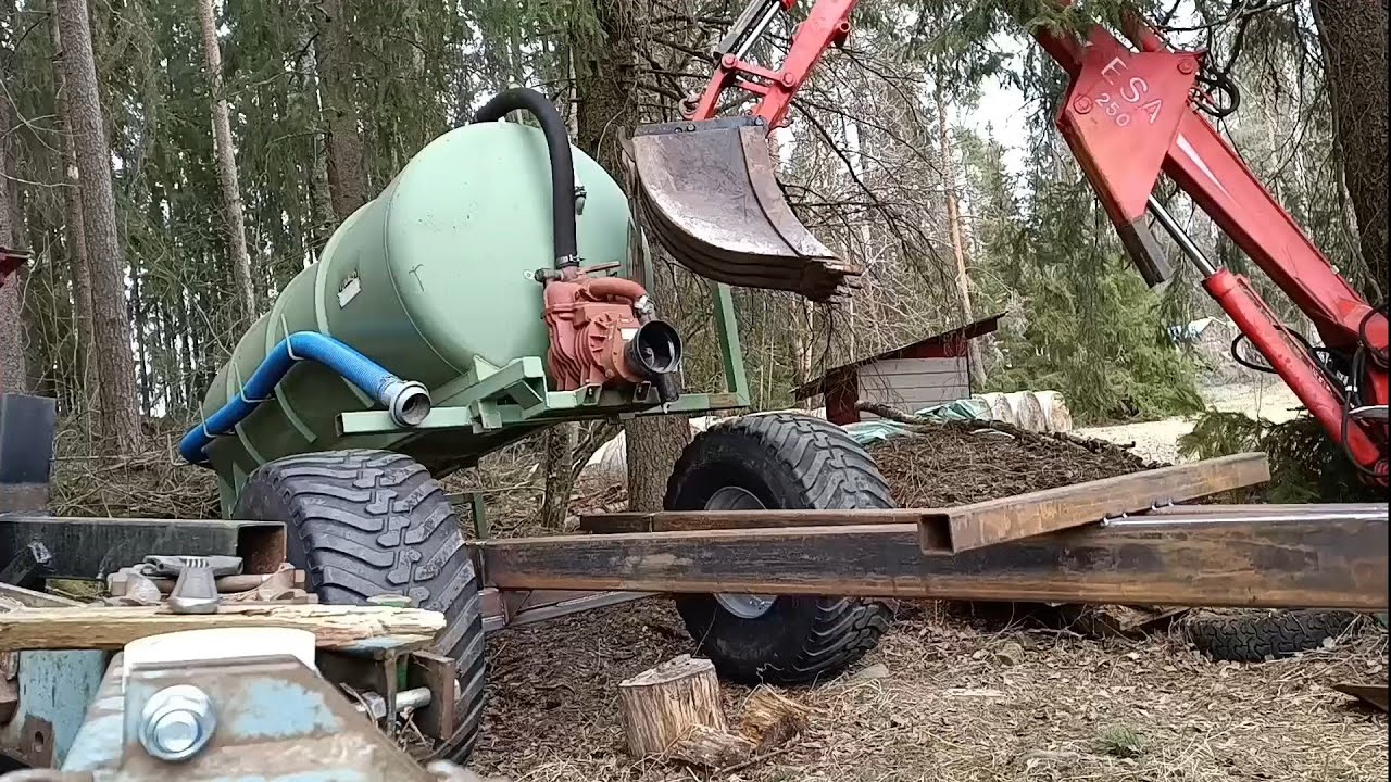 (переиздано) Изготовление ходовой части цистерны для перевозки шлама из металлолома. Сварка, песк...