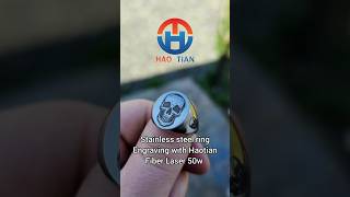 Engraving Stainless steel Ring with Haotian Fiber Laser 50w