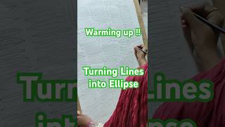 Warming up with line-to-ellipse exercises ✍️🔄 building flow, control & precision in drawing.