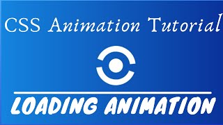 LOADING ANIMATION USING HTML / CSS || ANIMATION TUTORIAL