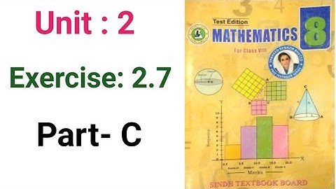 #Maths | Class 8 | Unit 2 | Exercise 2.7 Part- C |  Sindh textbook board