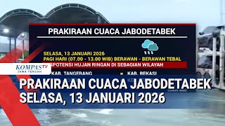 Prakiraan Cuaca Jabodetabek Selasa, 13 Januari 2026