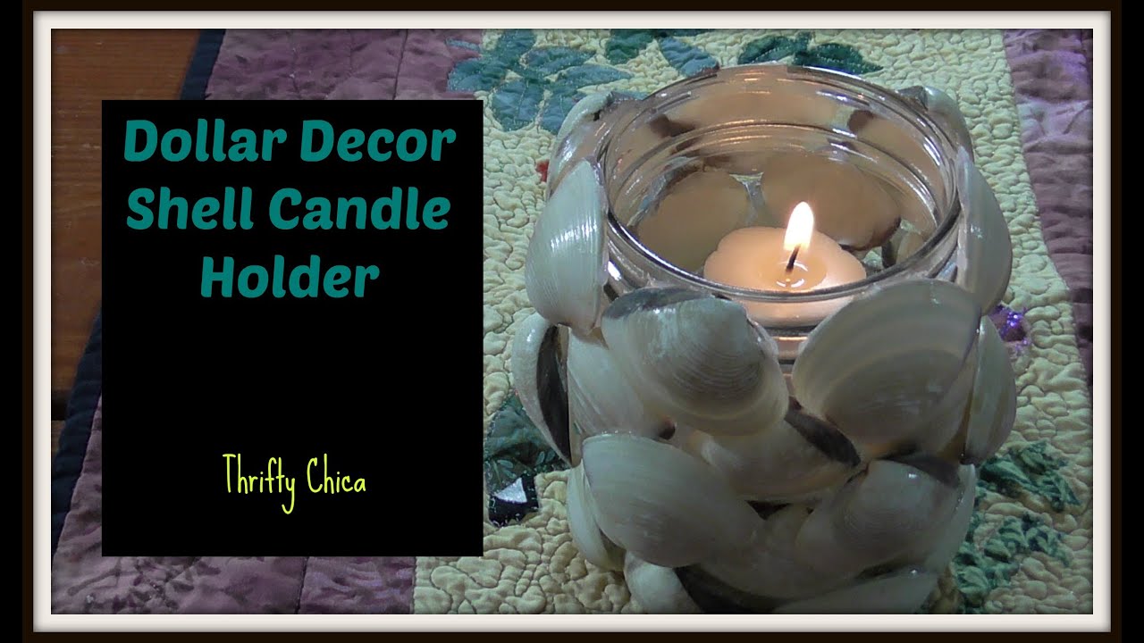 Beach Theme Glass Candle Holder