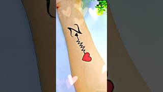 Z Letter Tattoo With Pen #shorts #zletter #omairdesigner