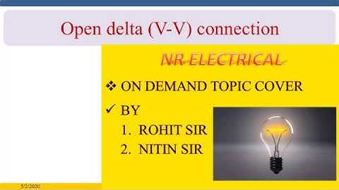 open delta (V-V) connection