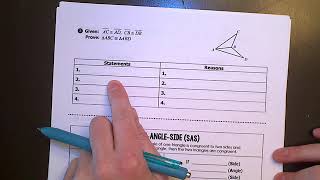 SSS and SAS Proofs Notes and Homework Video